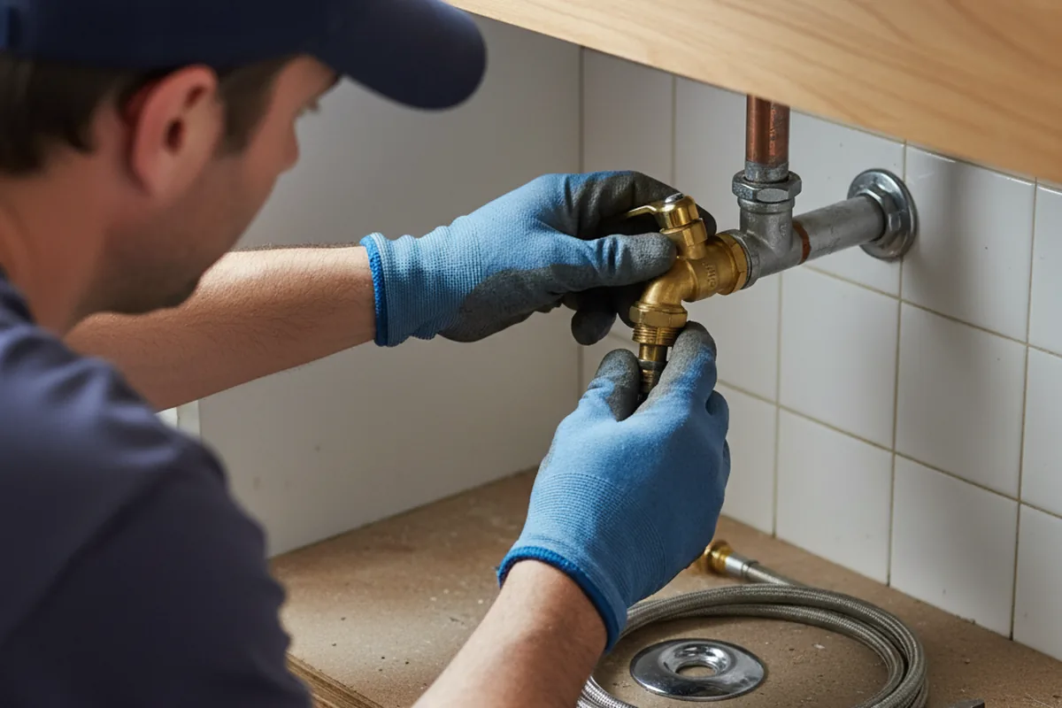 Shutoff valve and fitting work during Faucet and Fixture Repair in Eagle Lake